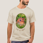 Cute Baby Chipmunk Peeking Wildlife T-shirt (Voorkant)