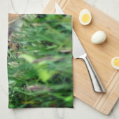 Cute Baby Chipmunk Peeking Wildlife Theedoek (Quarter Fold)