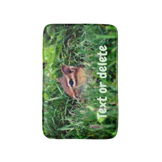 Cute Baby Chipmunk Peking Wildlife Personalized Badmat (Voorkant Verticaal)