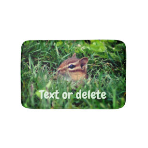 Cute Baby Chipmunk Peking Wildlife Personalized Badmat