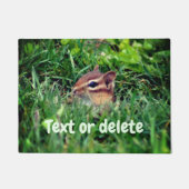 Cute Baby Chipmunk Peking Wildlife Personalized Deurmat (Voorkant)