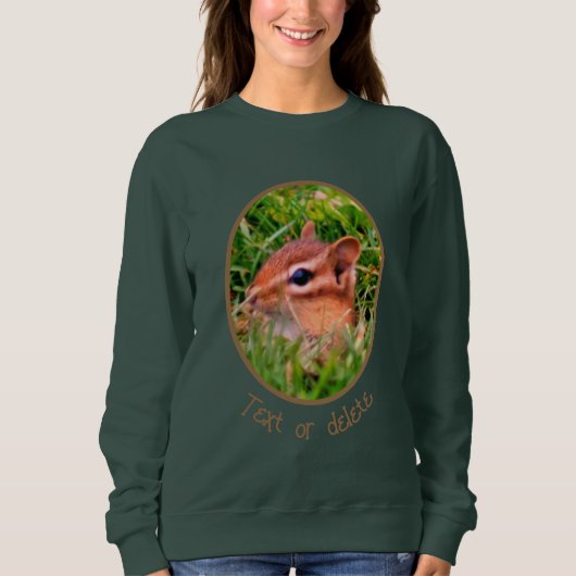 Cute Baby Chipmunk Peking Wildlife Personalized Trui (Voorkant)