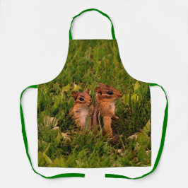 Cute Baby Chipmunks Animal Art Schort