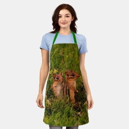 Cute Baby Chipmunks Animal Art Schort