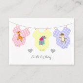 Cute Baby Clothes Animals Books for Baby Informatiekaartje (Achterkant)