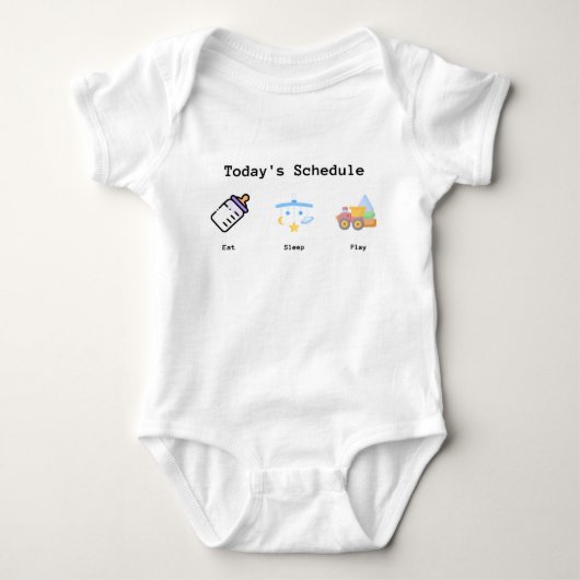 Cute Baby Clothes Design - Eat Sleep Play Romper (Voorkant)