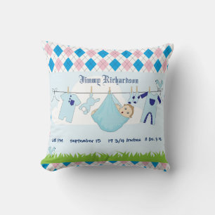 Cute Baby Clothes Line Kussen