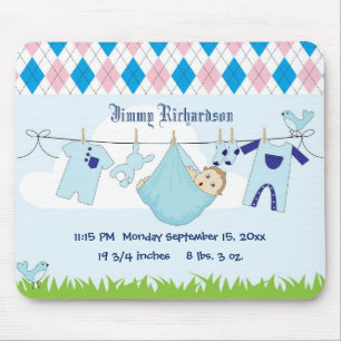 Cute Baby Clothes Line Muismat