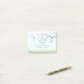 Cute Baby Clothes Line Post-it® Notes (Op bureau)