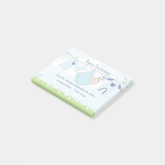 Cute Baby Clothes Line Post-it® Notes (Schuin)