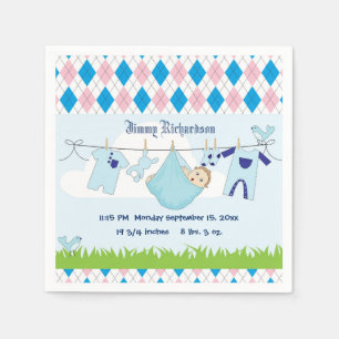 Cute Baby Clothes Line Servet