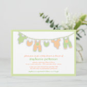 Cute Baby Clothes on Line Neutral Baby shower Kaart (Staand voorkant)