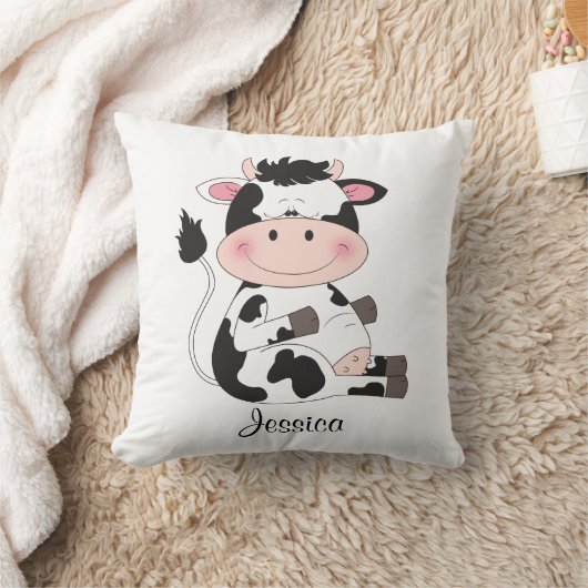 Cute Baby Cow Cartoon Kussen (Deken)