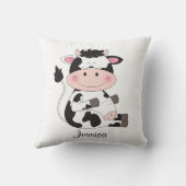 Cute Baby Cow Cartoon Kussen (Achterkant)