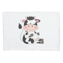 Cute Baby Cow Cartoon Kussensloop