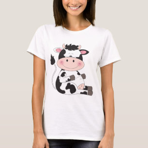 Cute Baby Cow Cartoon T-shirt