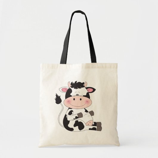 Cute Baby Cow Cartoon Tote Bag (Voorkant)
