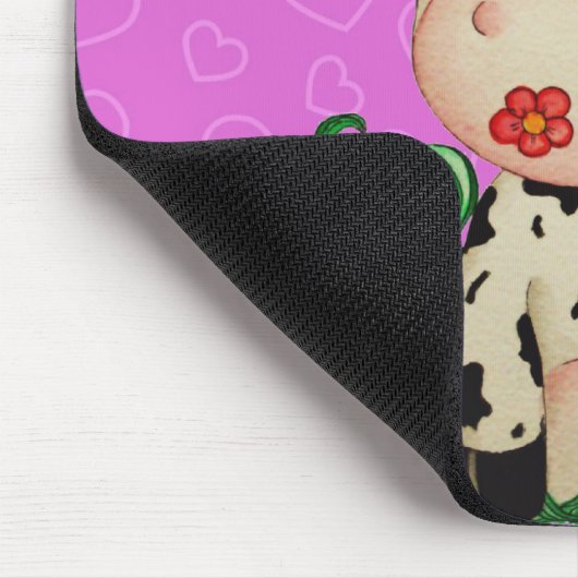 Cute Baby Cow  Mousepad Muismat (Hoek)