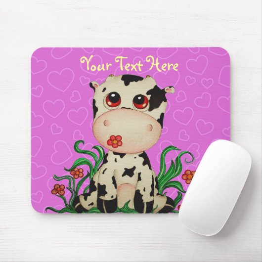 Cute Baby Cow Mousepad Muismat (Met muis)