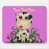 Cute Baby Cow Mousepad Muismat (Voorkant)