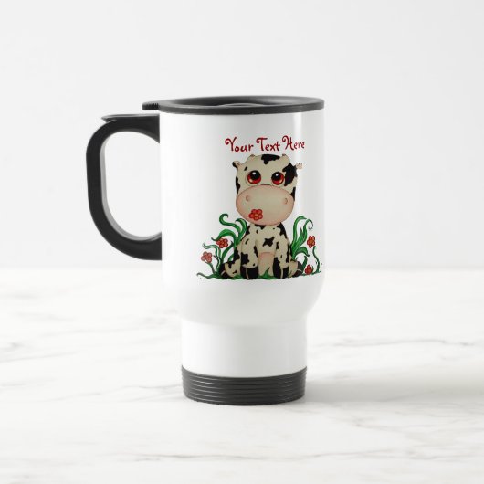 Cute Baby Cow  Travel Mug Reisbeker (Links)