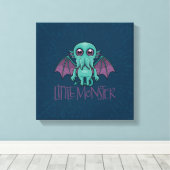 Cute Baby Cthulhu Little Monster Canvas Afdruk (Insitu (Houten vloer))