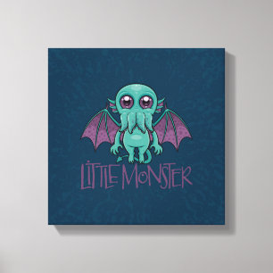 Cute Baby Cthulhu Little Monster Canvas Afdruk