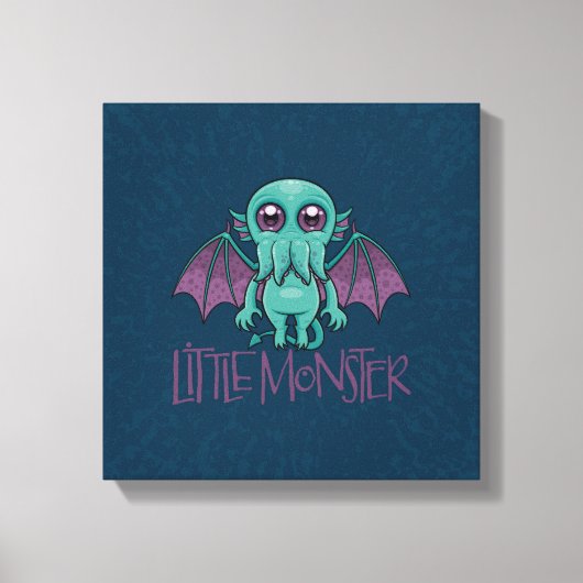 Cute Baby Cthulhu Little Monster Canvas Afdruk (Voorkant)