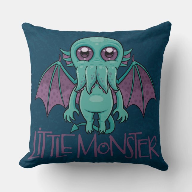 Cute Baby Cthulhu Little Monster Kussen (Voorkant)