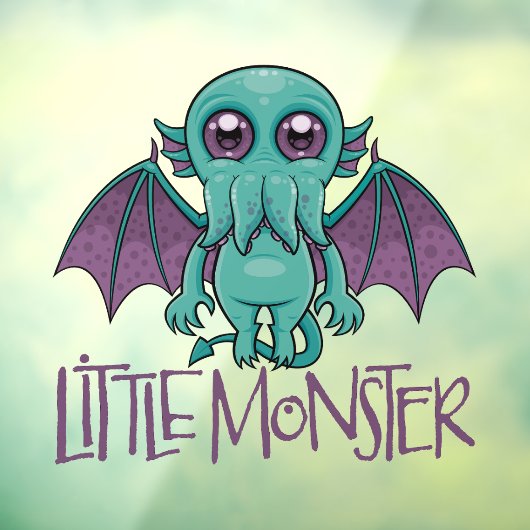 Cute Baby Cthulhu Little Monster Raamsticker (Vel 3)