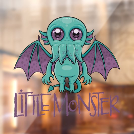 Cute Baby Cthulhu Little Monster Raamsticker (Vel 2)