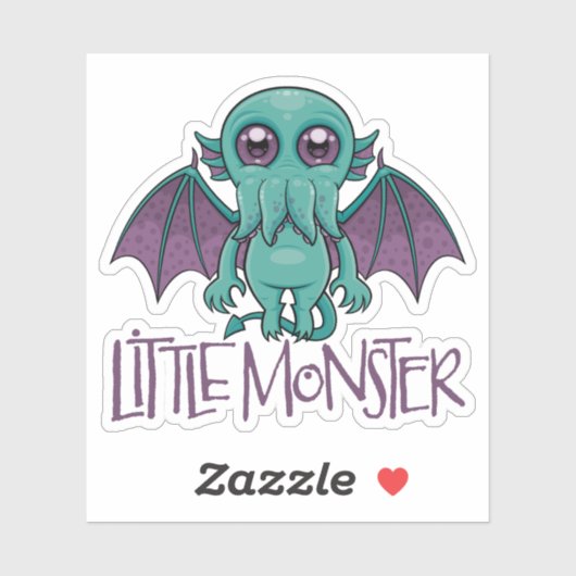 Cute Baby Cthulhu Little Monster Sticker (Vel)