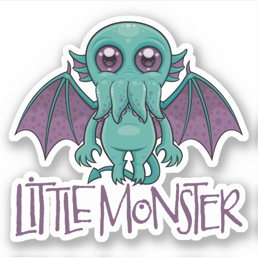 Cute Baby Cthulhu Little Monster Sticker (Voorkant)
