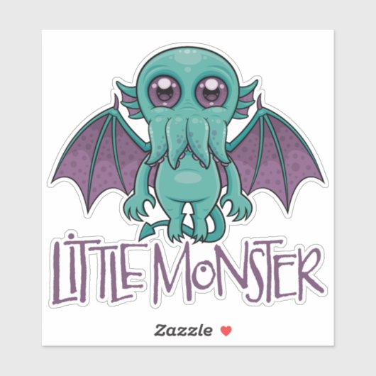 Cute Baby Cthulhu Little Monster Sticker (Vel)