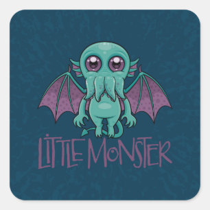 Cute Baby Cthulhu Little Monster Vierkante Sticker