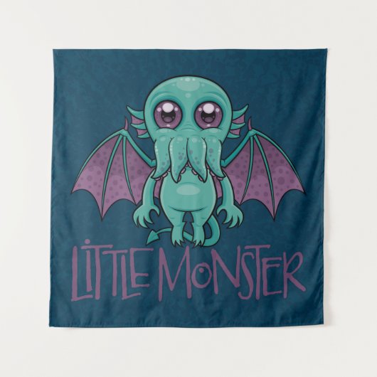 Cute Baby Cthulhu Little Monster Wandkleed (Voorkant)