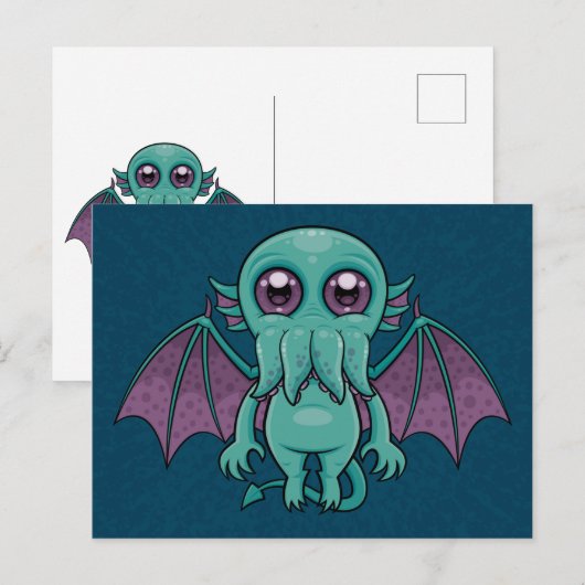 Cute Baby Cthulhu Monster Briefkaart (Voorkant / Achterkant)