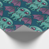 Cute Baby Cthulhu Monster Cadeaupapier (Hoek)