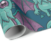 Cute Baby Cthulhu Monster Cadeaupapier (Rol Hoek)