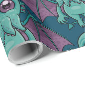 Cute Baby Cthulhu Monster Cadeaupapier (Rol Hoek)