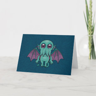 Cute Baby Cthulhu Monster Kaart