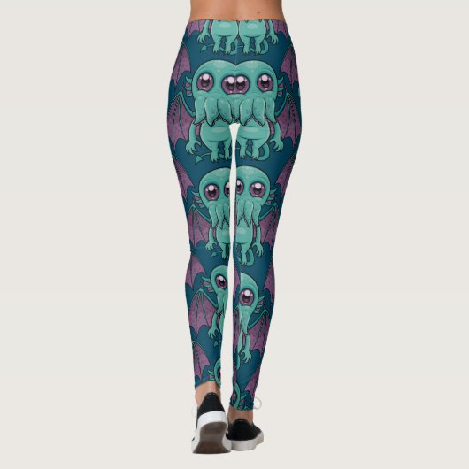 Cute Baby Cthulhu Monster Leggings (Achterkant)