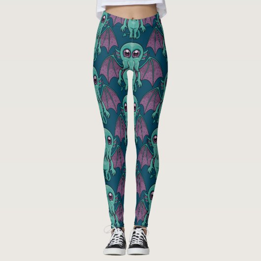 Cute Baby Cthulhu Monster Leggings (Voorkant)