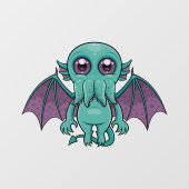 Cute Baby Cthulhu Monster Raamsticker (Vel)