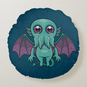 Cute Baby Cthulhu Monster Rond Kussen