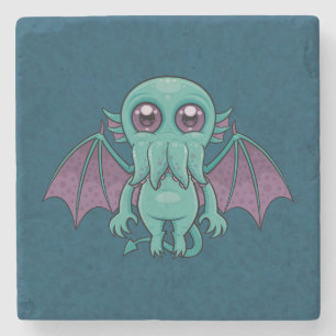 Cute Baby Cthulhu Monster Stenen Onderzetter