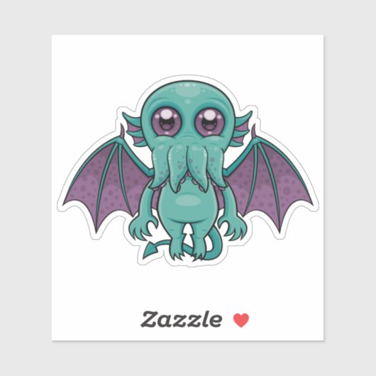Cute Baby Cthulhu Monster Sticker (Vel)