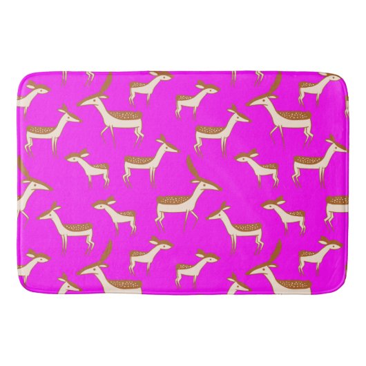 Cute Baby Deer and Family Bath Mat (Voorkant)