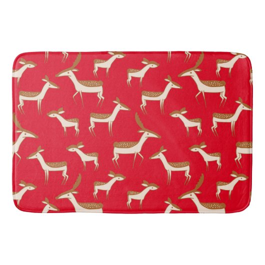 Cute Baby Deer and Family Bath Mat (Voorkant)