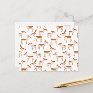 Cute Baby Deer and Family Briefkaart